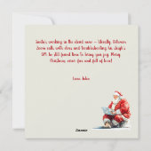 Het laden van Kerstmis Funny Santa Design Feestdagenkaart (Achterkant)