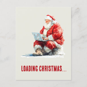 Het laden van Kerstmis Funny Santa Design Feestdagenkaart