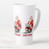 Het laden van Kerstmis Funny Santa Design Latte Mok (Rechterhoek)