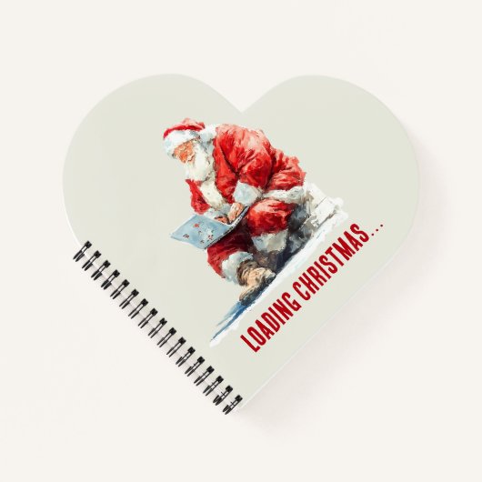 Het laden van Kerstmis Funny Santa Design Notitieboek (Voorkant)
