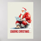 Het laden van Kerstmis Funny Santa Design Poster (Voorkant)