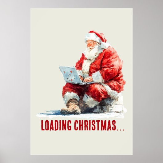 Het laden van Kerstmis Funny Santa Design Poster (Voorkant)