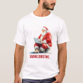 Het laden van Kerstmis Funny Santa Design T-shirt (Voorkant)