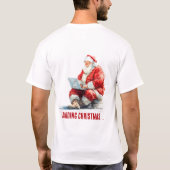 Het laden van Kerstmis Funny Santa Design T-shirt (Achterkant)