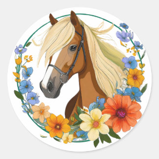 Het Lady Paard Ronde Sticker