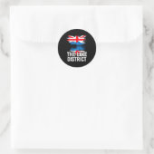 Het Lake District + Britse vlag Ronde Sticker (Tas)