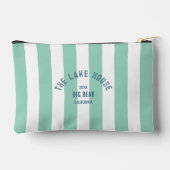 Het Lake House Blue Crest Green Nautical Stripe Etui (Achterkant)