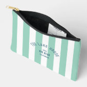 Het Lake House Blue Crest Green Nautical Stripe Etui (Open)