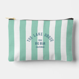 Het Lake House Blue Crest Green Nautical Stripe Etui