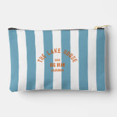Het Lake House Crest Blue Nautical Stripe Etui (Achterkant)