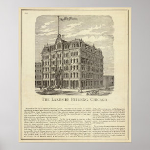 Het Lakeside-gebouw, Chicago Poster
