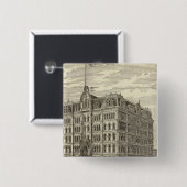 Het Lakeside-gebouw, Chicago Vierkante Button 5,1 Cm (Voorkant /achterkant)