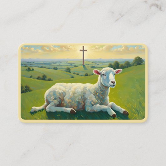 Het lam en de kruisheilige Kaart Visitekaartje (Voorkant)