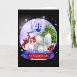 Het Lam Gods is verrezen uit het Wenskaart Kaart