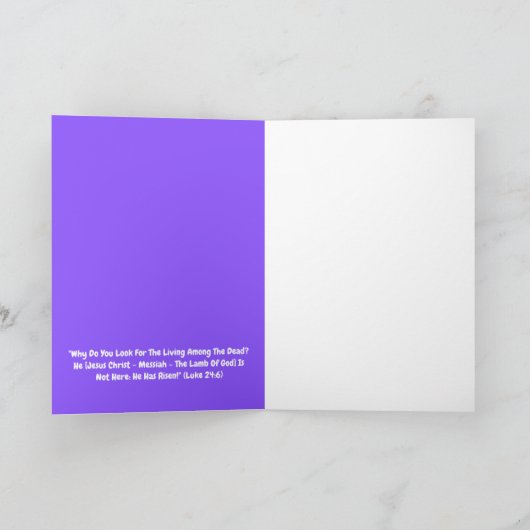 Het Lam Gods is verrezen uit het Wenskaart Kaart (Binnen)