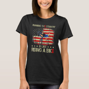 Het land besturen is als fietsen J B T-shirt