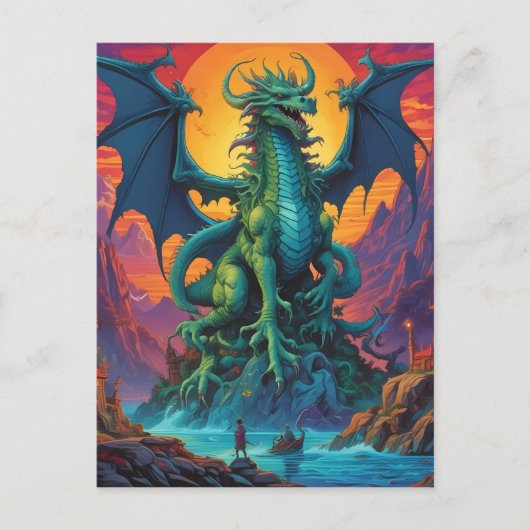 Het land is de draak briefkaart (Voorkant)