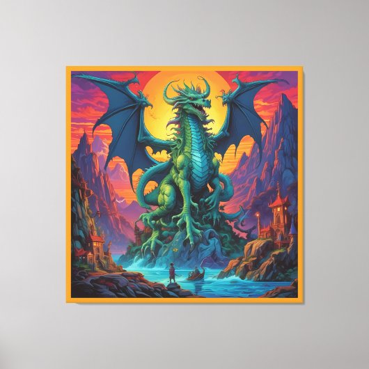 Het Land Is de Draak Canvas Afdruk (Voorkant)