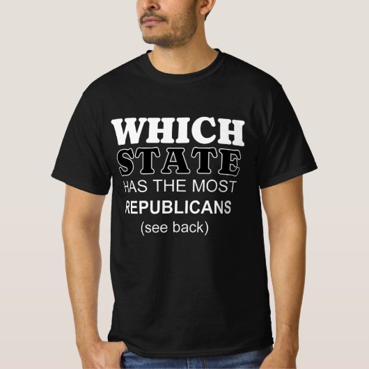 Het land met de meeste republikeinen t-shirt (Voorkant)
