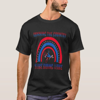 Het land runnen is als een bike grappige jo bestur t-shirt