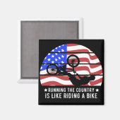 Het land runnen is als fietsen magneet (Voorkant / Achterkant)