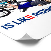 Het land runnen is net als een bike grappige bii poster (Hoek)