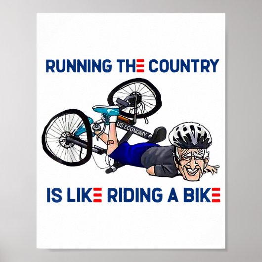 Het land runnen is net als een bike grappige bii poster (Voorkant)