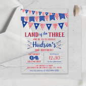 Het land van de drie! 4 juli 3 jarig feest acryl uitnodigingen
