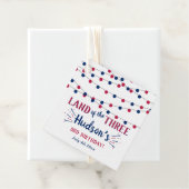 Het land van de drie! 4 juli 3 jarig feest bedankjes labels (In situ)