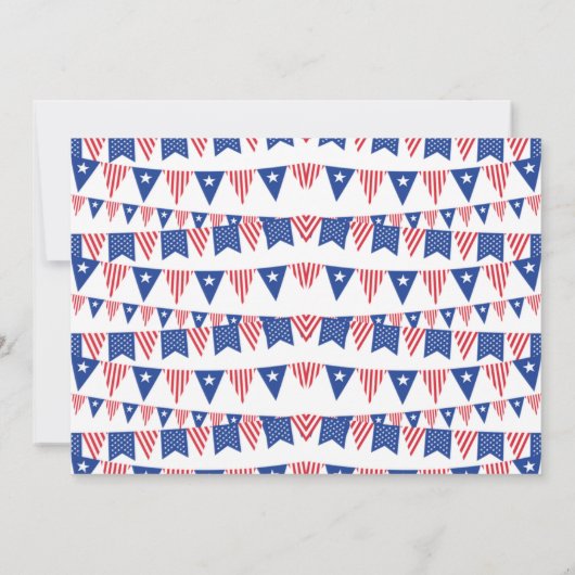 Het land van de drie! 4 juli 3 jarig feest kaart (Achterkant)