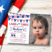 Het land van de drie! 4 juli 3 jarig feest kaart