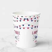 Het land van de drie! 4 juli 3 jarig feest papieren bekers (Rechts)