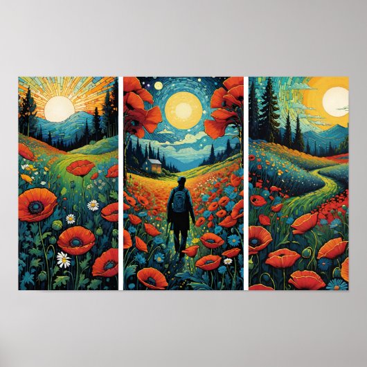 Het land van de drie zonnen poster (Voorkant)