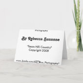 Het Land van de Heuvel van Texas Kaart (Achterkant)