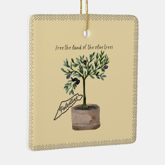 Het land van de olijfbomen keramisch ornament (Rechts)