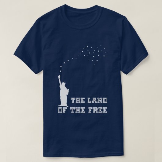 Het land van de vrije elegante patriottische t-shirt (Design voorkant)