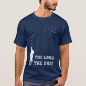 Het land van de vrije elegante patriottische t-shirt (Voorkant)