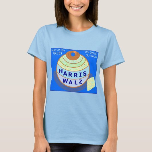 "Het land van de vrije!" Harris-Walz T-shirt 2024 (Voorkant)