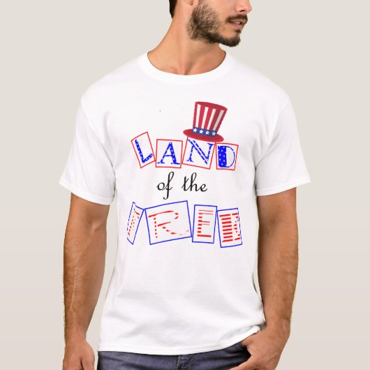 Het land van de vrije t-shirt (Voorkant)