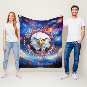 Het Land Van De Vrije Thuis Bruine Adelaar Vuurwer Fleece Deken