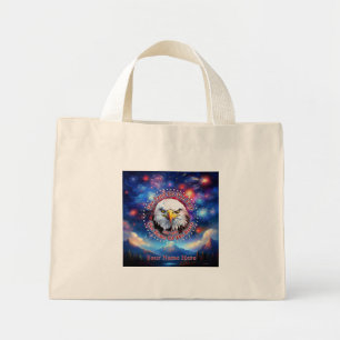 Het Land Van De Vrije Thuis Bruine Adelaar Vuurwer Mini Tote Bag