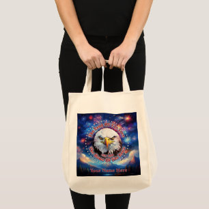 Het Land Van De Vrije Thuis Bruine Adelaar Vuurwer Tote Bag