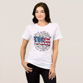 "Het land van de vrije vanwege de dapperen" Tri-Blend Shirt (Voorkant volledig)