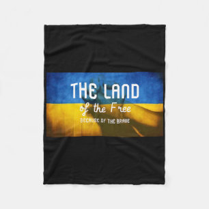Het Land Van De Vrijen Dankzij De Dappere Oekraïne Fleece Deken