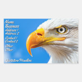 Het land van de Vrijheid, het huis van de Brave Rechthoekige Sticker (Voorkant)