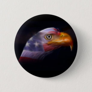 Het land van de Vrijheid, het huis van de Brave Ronde Button 5,7 Cm