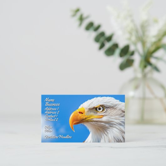 Het land van de Vrijheid, het huis van de Brave Visitekaartje (Staand voorkant)