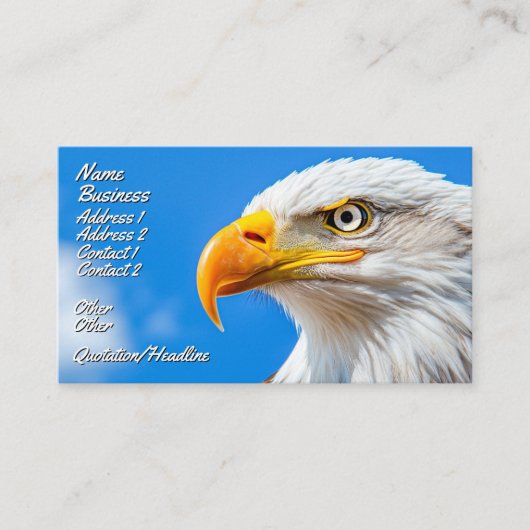 Het land van de Vrijheid, het huis van de Brave Visitekaartje (Voorkant)