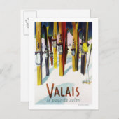 Het land van de zon - de huid staat in sneeuw briefkaart (Voorkant / Achterkant)