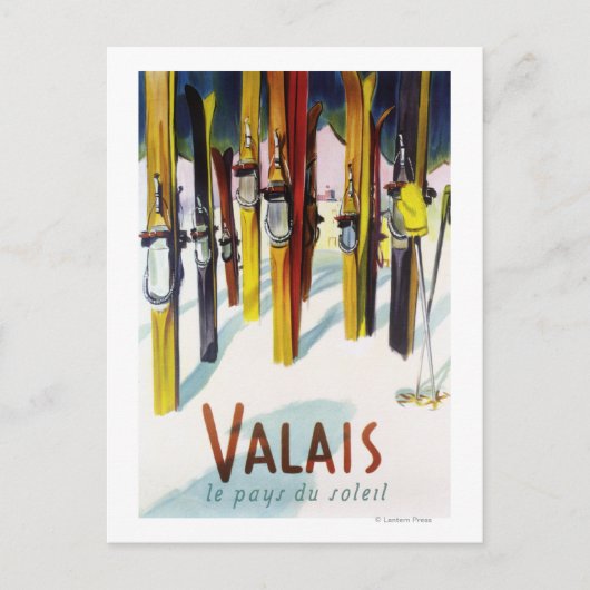 Het land van de zon - de huid staat in sneeuw briefkaart (Voorkant)